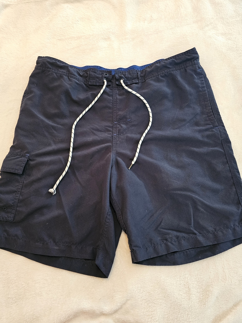 Goodfellow & Co Navy Drawstring Cargo Hybrid Swim Shorts